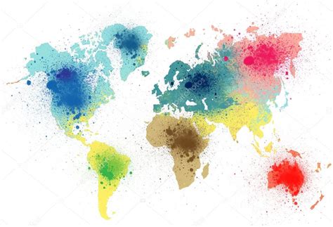 World Map Colorful Splash — Stock Photo © Nevarpp 24559167