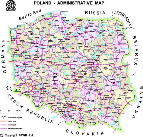Free Printable Map Of Poland