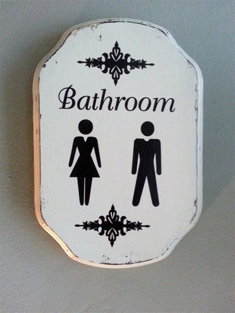 Custom Distressed Wood Bathroom Sign Male By Knickknackshabbyshac