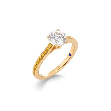 Cherish Round Diamond Solitaire Engagement Ring In 18 Carat Yellow