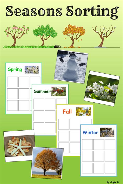 Four Seasons Sorting Activity Sorting Activities Activities Special