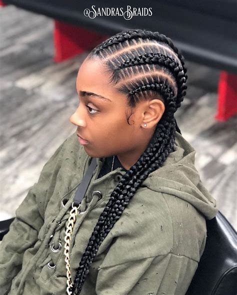 Pin By Timeeka Moore On Braids Loc Extensions And Twists Feed In Braids Hairstyles Braid