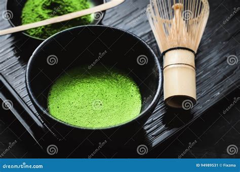 Japanese Matcha Green Tea Stock Image Image Of Ceramic 94989531