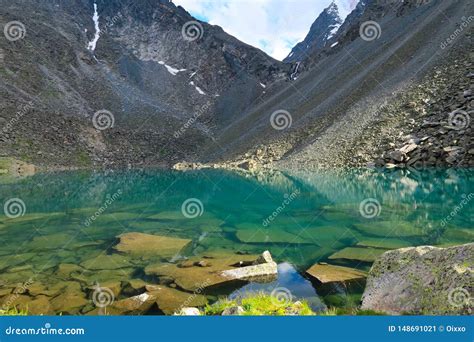 Mountain Turquoise Lake Mountain Spirits Lake Altai Mountains Russia