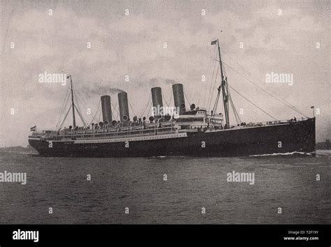 Ocean Steamer Outward Bound The Kaiser Wilhelm Der Grosse Stock Photo