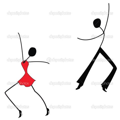 Dancing Man And Woman Stick Figure In 2019 Stick Figure