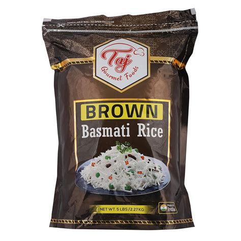 Buy Taj Gourmet Brown Basmati Rice Extra Long Grain 5 Pounds