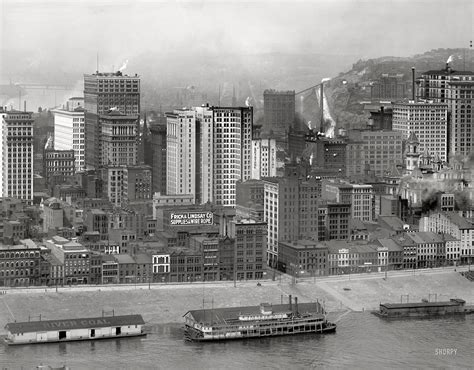 Image: Pittsburgh, Pennsylvania, circa 1908. "A group of skyscrapers