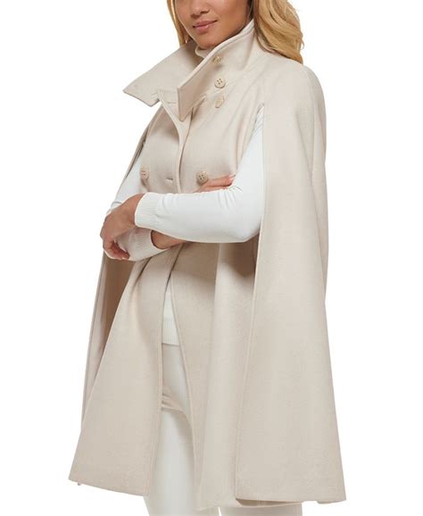 Calvin Klein Womens Double Breasted Cape Coat And Reviews Coats