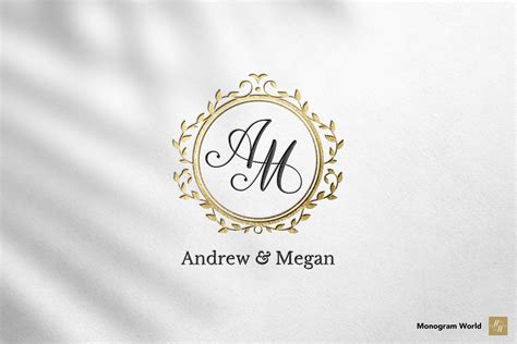Wedding Monogram Am Branding And Logo Templates Creative Market
