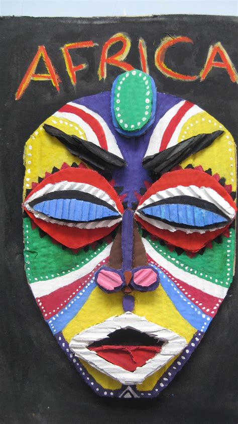 Geschichten (oder instrumentale musik) und andere ideen, die mit instrumenten und/oder körpereinsatz untermalt werden: Afrikanische Masken Basteln Grundschule