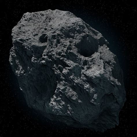 Most of them originate from comets that lose gas and dust when they approach the sun. 3d model asteroid meteoroid rock