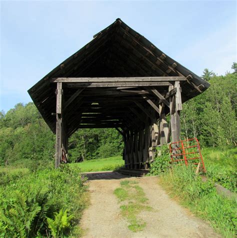 Vermont Covered Bridge 45 10 01 Lords Creek Orleans County Travel