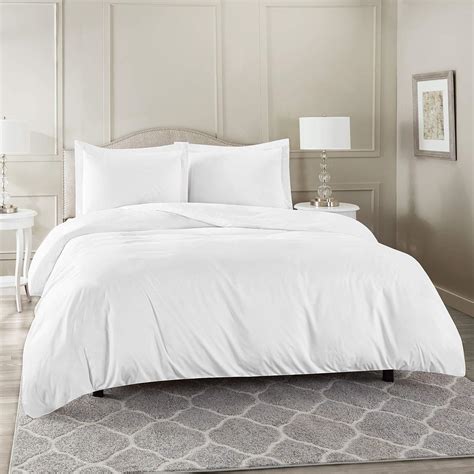 Nestl Bedding Duvet Cover Piece Set Ultra Soft Double Queen White EBay