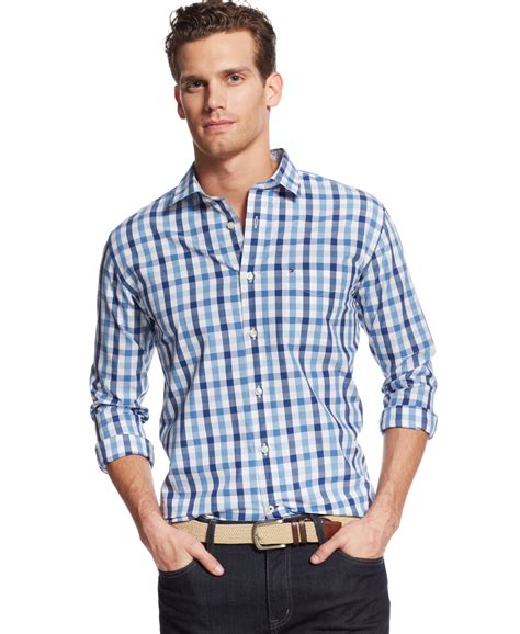 Tommy Hilfiger Port Check Classic Fit Shirt Casual Button Down Shirts