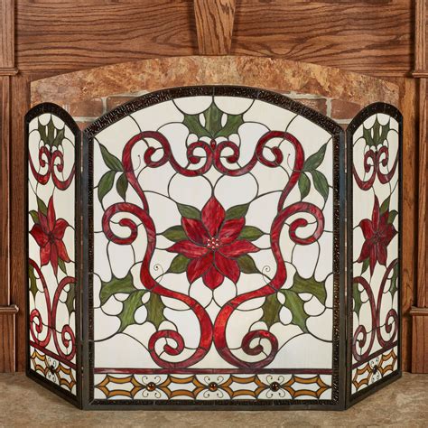 Stained glass fireplace screensthe wonderful of decorative fireplace screens architechtures, marble antique bolection fireplace screens steel is an antique victorian fireplace screens made of pictures that are many. Celyn Decorative Holiday Fireplace Screen