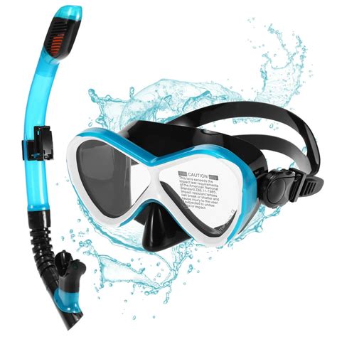 Kids Professional Swimming Goggles With Dry Snorkel Tube Set Fog