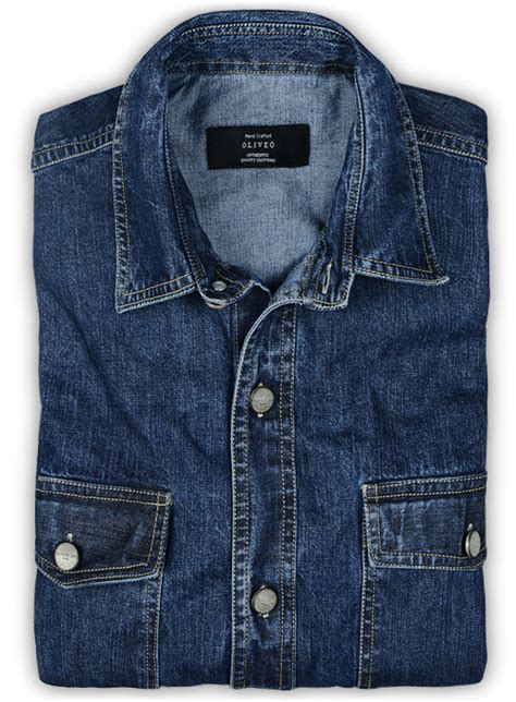 A favorite of the world's style icons, denim shirts are looked upon as fashion essentials. Custom Denim Shirt - 7oz dx : Made To Measure Custom Jeans ...