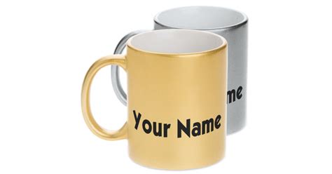 Block Name Metallic Mug Personalized Youcustomizeit