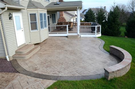 Patio Raised Stamped Concrete Beautiful Ideas Stamp Patios Elevated