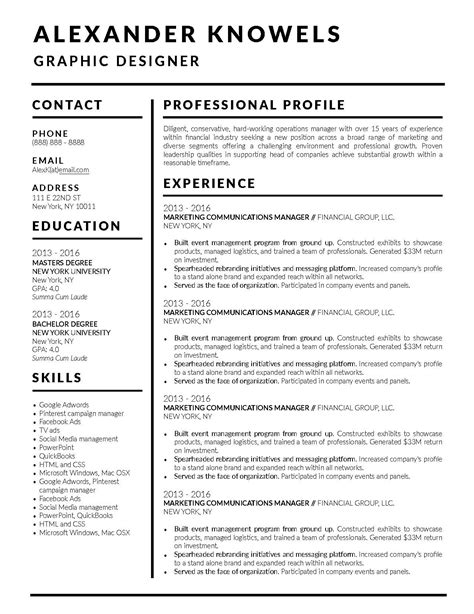 Job Winning Resume Templates For Microsoft Word And Apple Pages
