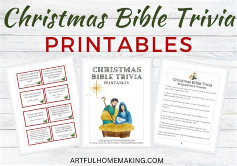 Christmas Bible Trivia Printables Questions And Answers Artful Homemaking