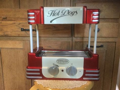 Pre Owned Used Once Nostalgia Electronics Hot Dog Roller And Bun Warmer