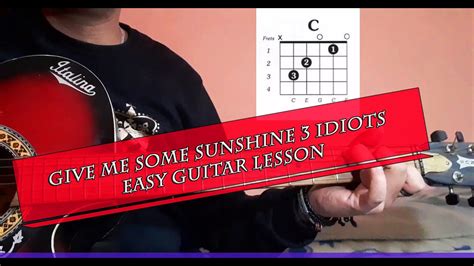 give me some sunshine guitar lesson 3 idiots youtube