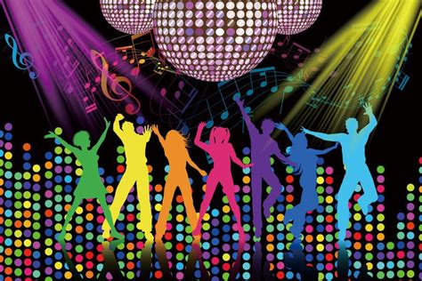 Disco Party Backdrop For Parties Dancer Shining Neon Ball Etsy