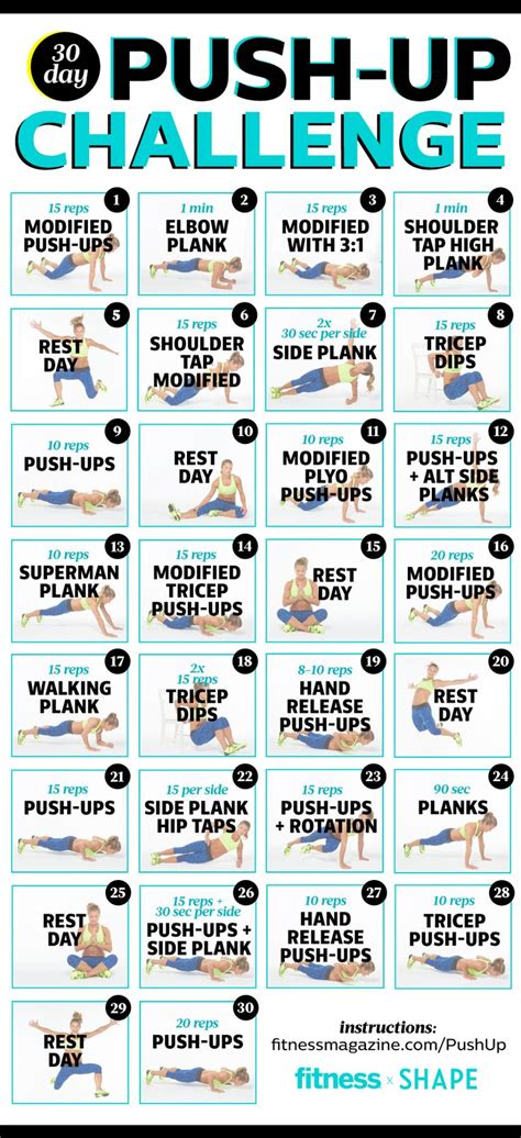 The push up is the perfect example of a simple yet highly effective bodyweight exercise. The 30-Day Push-Up Challenge | Upper-Body Workouts | Push ...