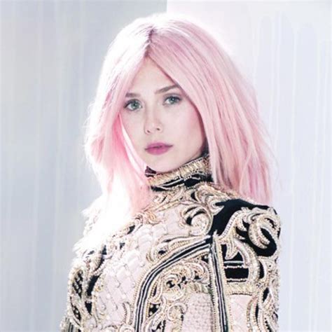 Elizabeth Olsen Rocks Pink Hair E Online