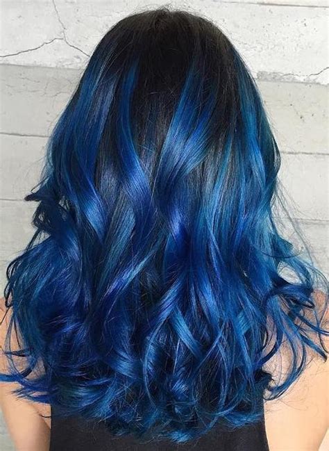 The interplay of sandy blonde and cool blue/green tones best. Top Balayage Hairstyles For Black Hair