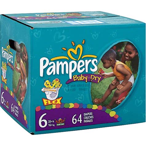 Pampers Baby Dry Diapers Size 6 35 Lb Sesame Street Diapers