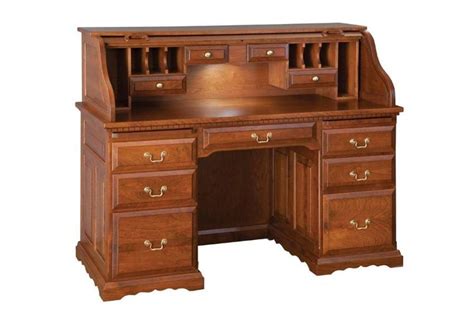 This also contains a secret compartment. Amish Deluxe Roll Top Desk | Desk, Office supply ...