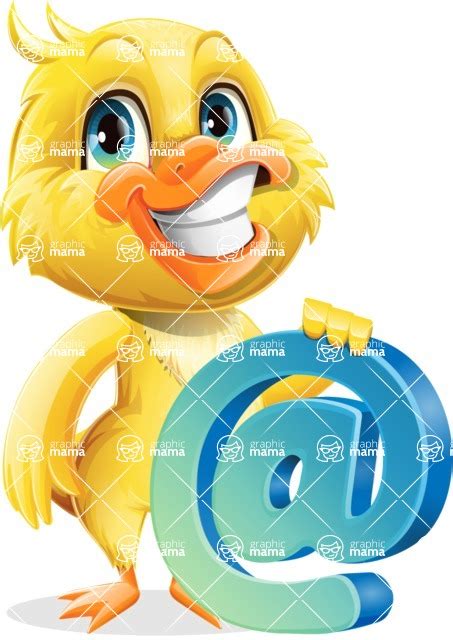 Cute Little Duck Cartoon Vector Character Vector Cartoon Character