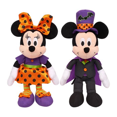 Just Play Disney Halloween Bean Plush Mickey Mouse And Minnie Mouse 2
