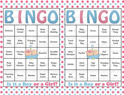 Gender Reveal Bingo Printable Free