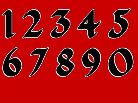 Number Font Number Fonts Lettering Fonts
