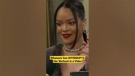 rihanna s son interrupts her workout in a video shorts news youtube