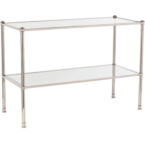 Parell Glam Metal And Glass Console Table Metallic Silver By Ember Interiors
