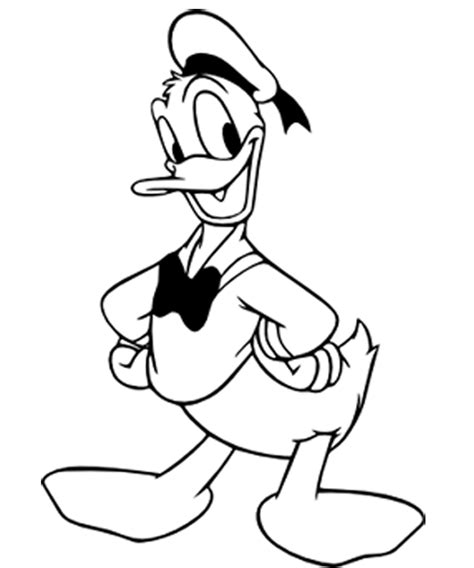 Donald Duck Line Drawing Free Download On Clipartmag