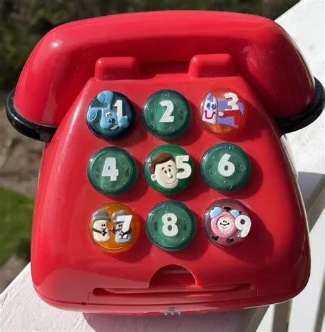 Vintage 1999 Mattel Blues Clues Red Toy Talking Electronic Phone