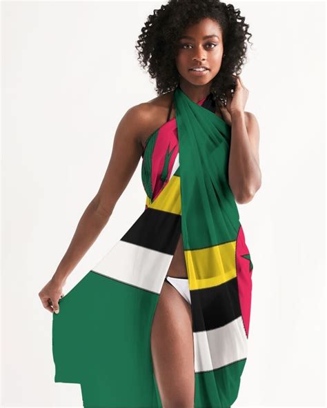 dominican flag swim cover up caribbean kulture creations