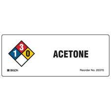 Acetone Nfpa Labels Brady Part Ls Brady Bradycanada Ca