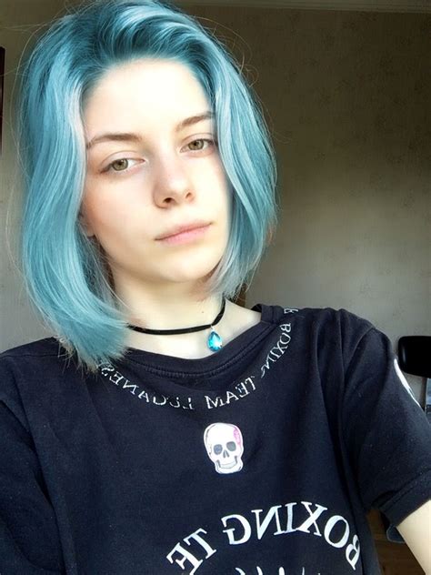 Blue Hair Hair Style Chokers App Selfie Pins Cute Necklace Quick