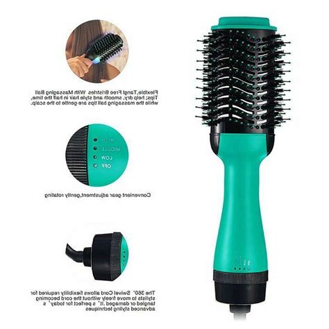 Electric hair brush, brush blow dryer. Electric Hair Dryer Styler Brush Hot Air Comb