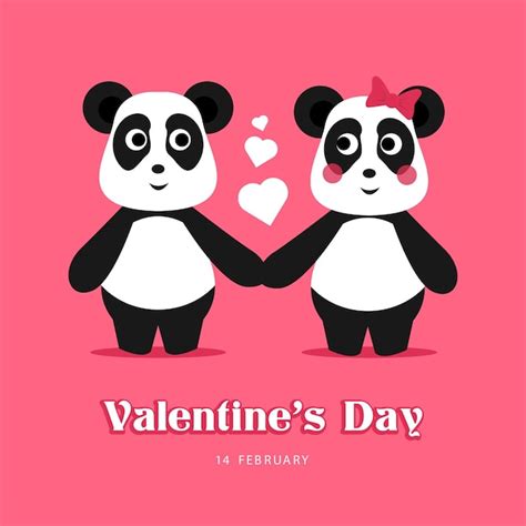 Premium Vector Panda Couple