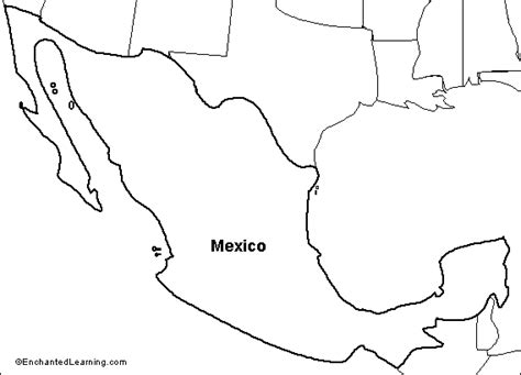 Outline Map Research Activity 2 Mexico