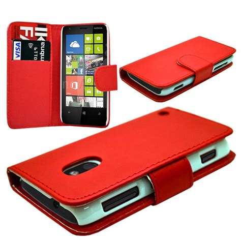 Pu Leather Wallet Flip Phone Case Cover For Nokia Lumia 620 Screen