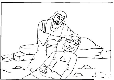 Jesus Heals Blind Man Coloring Page Colouringpages